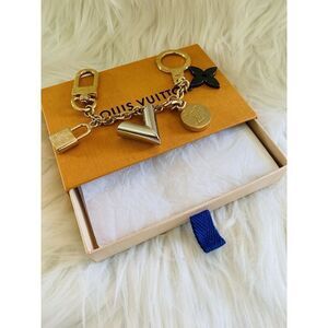 Louis Vuitton Kaleido V Bag Charm Key Holder in Gold/Black/Silver